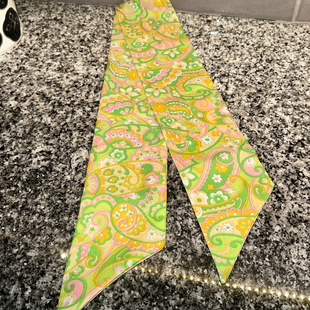 Vintage Mod Flower Power ~ Psychedelic ~ Head Scarf, Belt or Scarf
